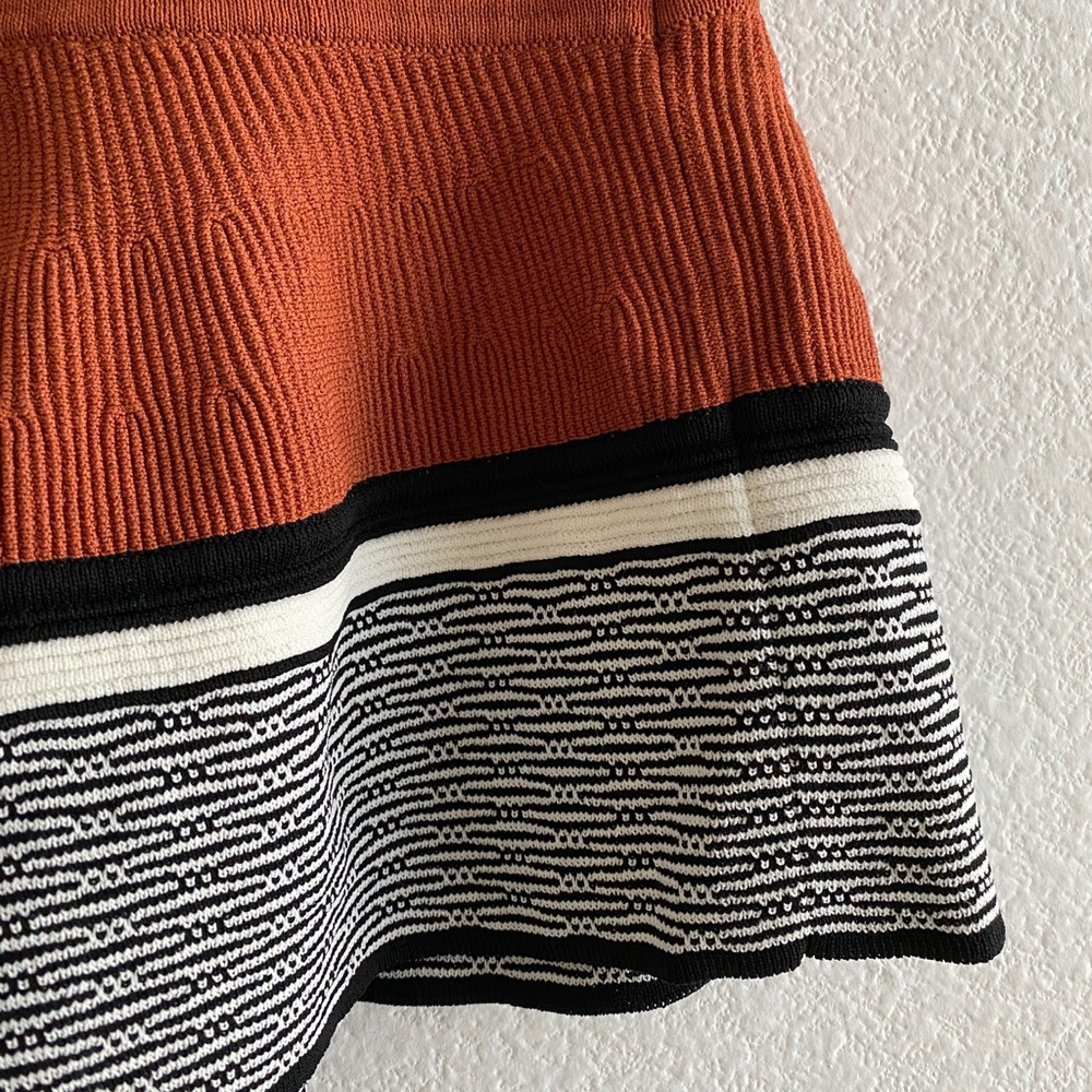 Sandro Paris Striped Ribbed Mini Skirt - Picture 4 of 8